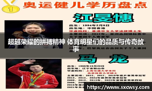 超越荣耀的拼搏精神 体育明星们的品质与传奇故事